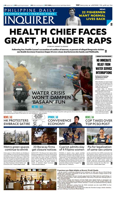 www sixline com first paper today|INQUIRER.net .